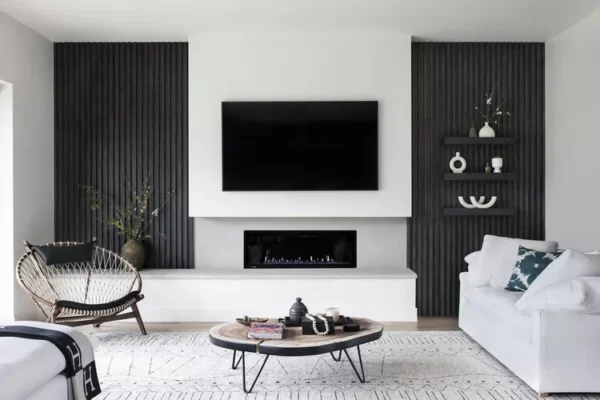 fireplace tv wall