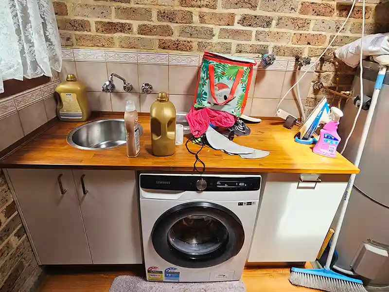 DIY laundry renovation feature