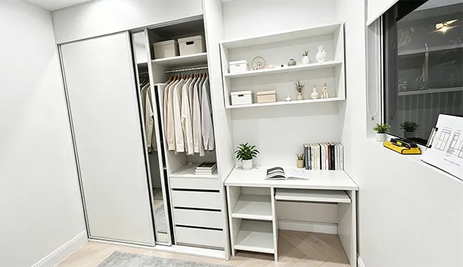 Custom-built study desks and wardrobes are fully crafted, and installed by Supahandy