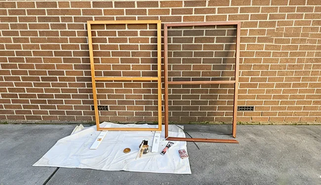 Replacing a damaged classic timber flyscreen