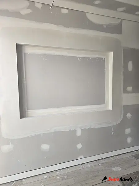 A slightly recessed wall niche