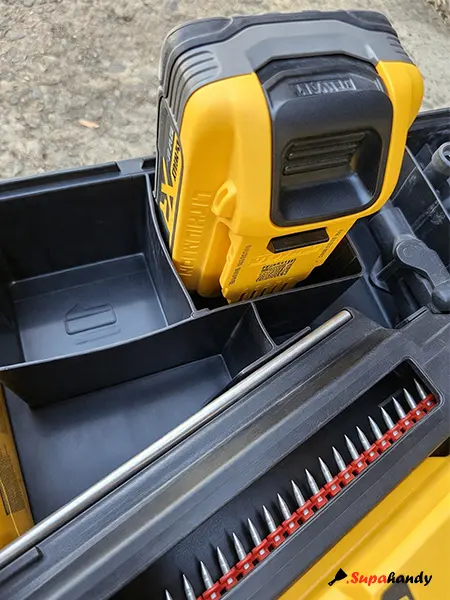 the new 5.0Ah 18 volt lithium ion battery is harder to be fit in the gun's battery case